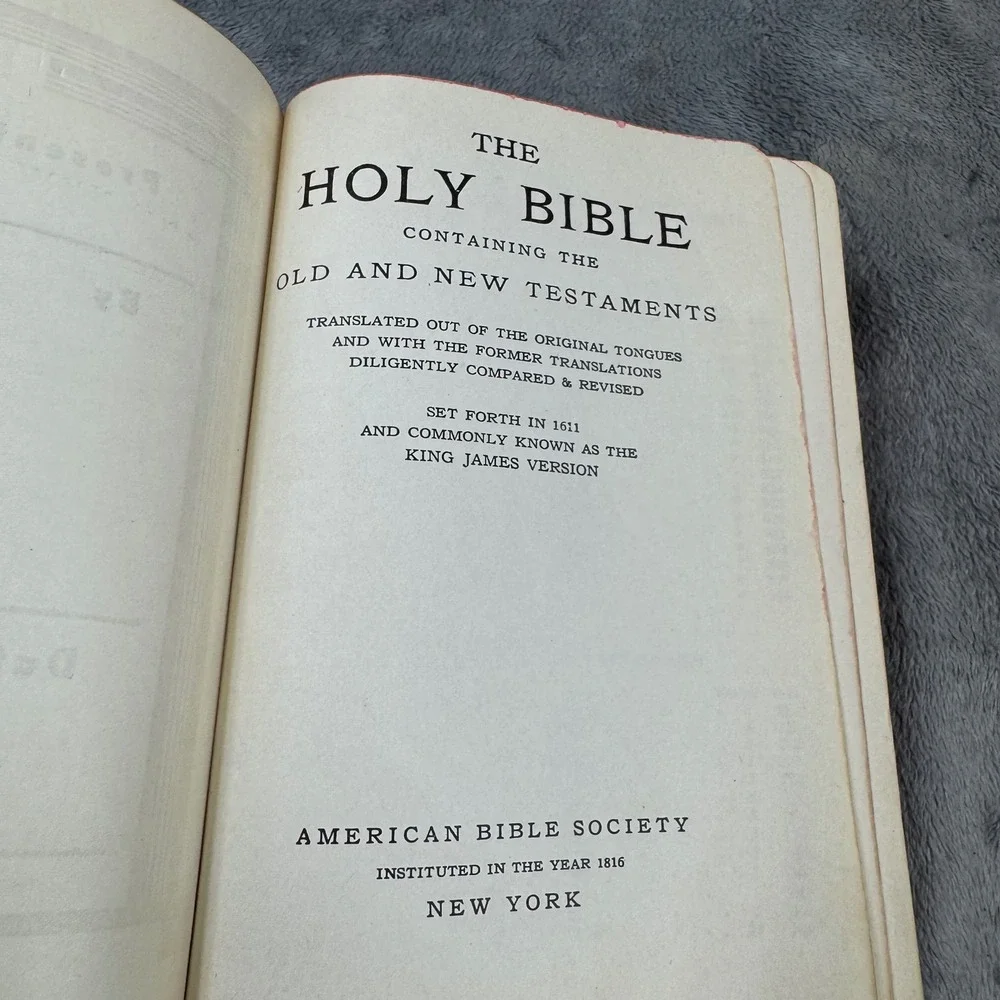 American Bible Society Holy Bible KJV 1950 Green Hardcover Fair Maps‎ 1951